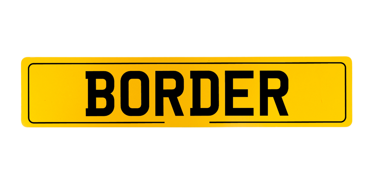 Rear Standard Number Plate With Printed Border
