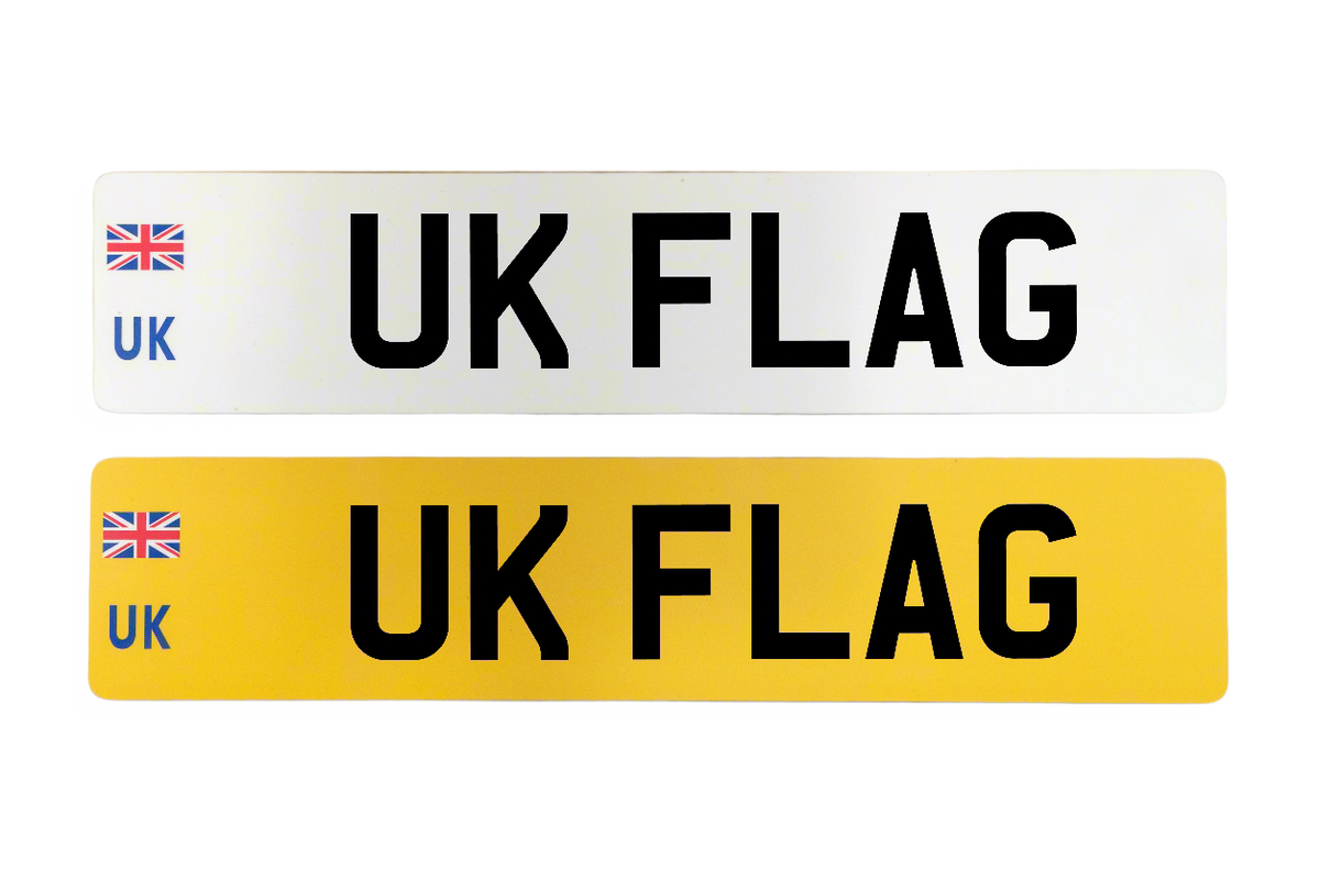 Set Of UK Standard Number Plates