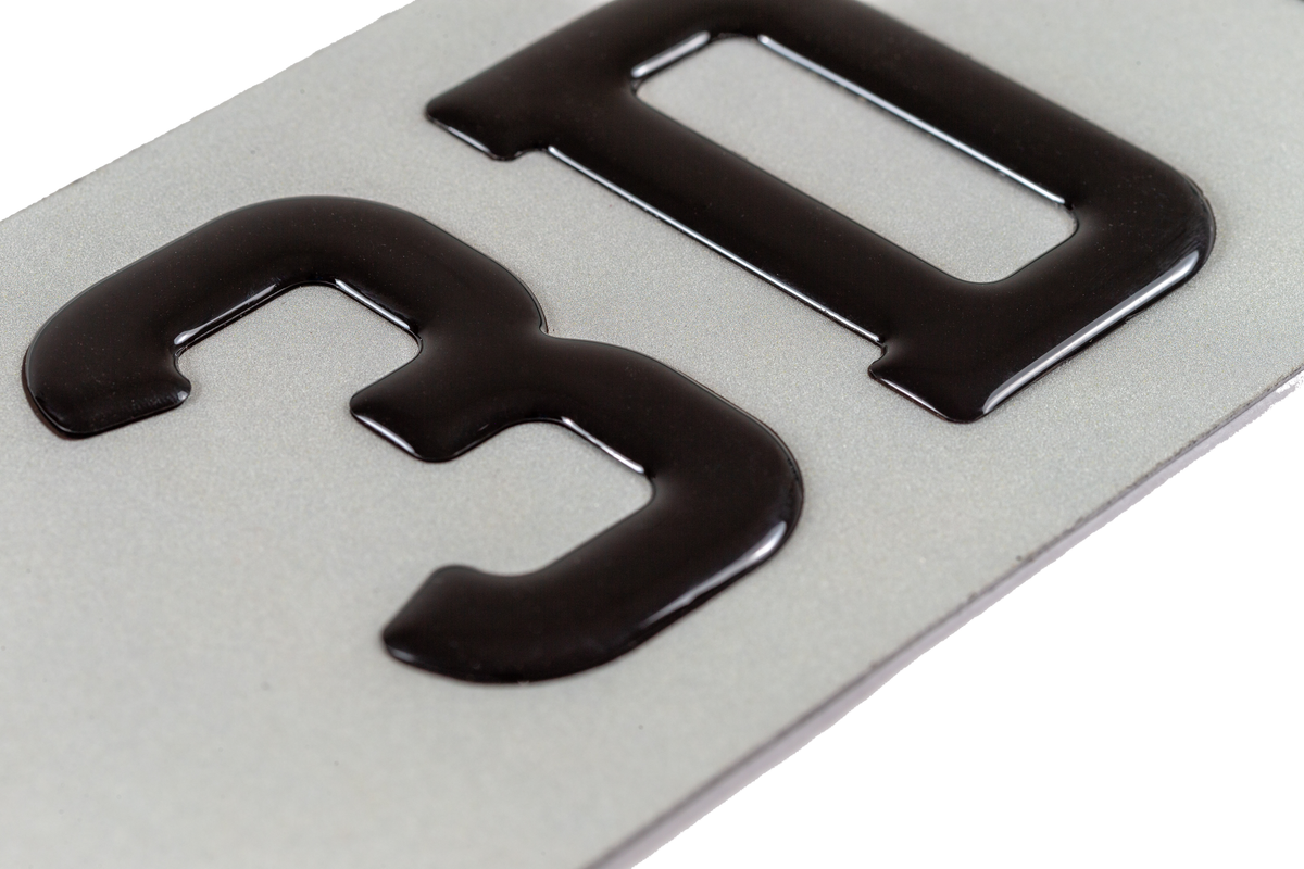 Set Of 3D Gel Number plates