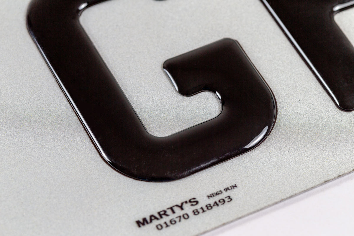 Set Of 3D Gel Number plates
