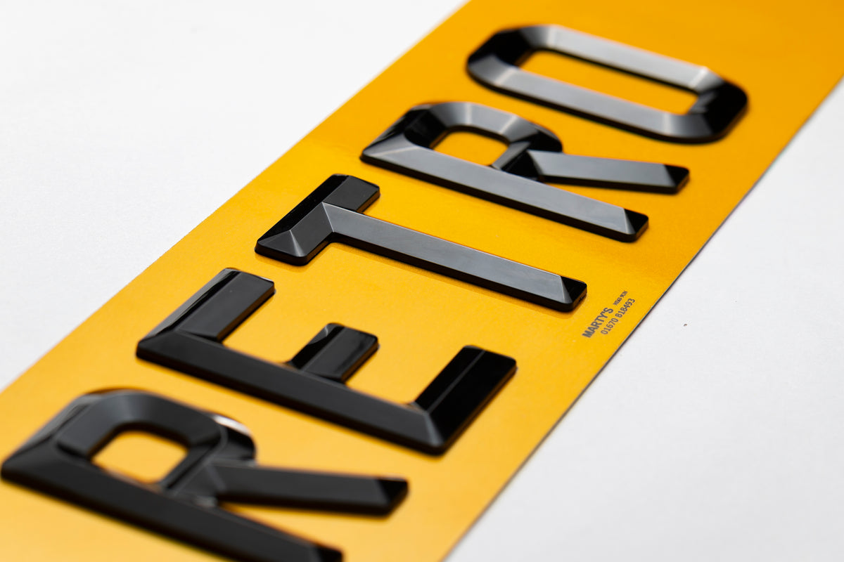 Set Of Retro Number Plates