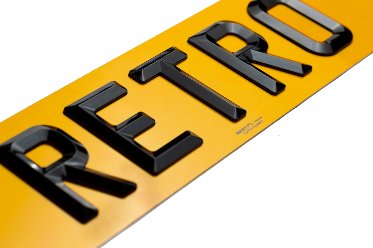 Set Of Retro Number Plates