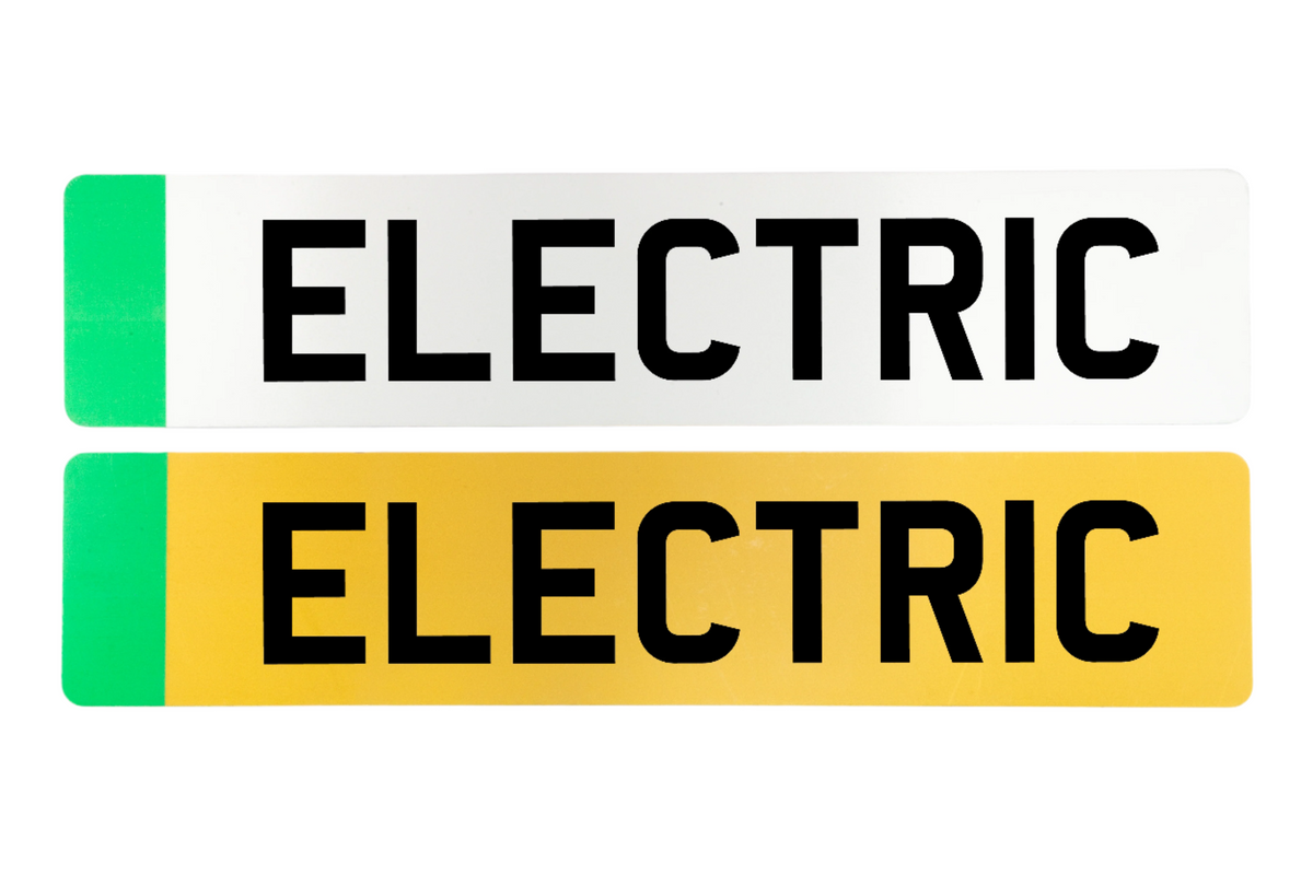 Set Of EV Green Standard Number Plates